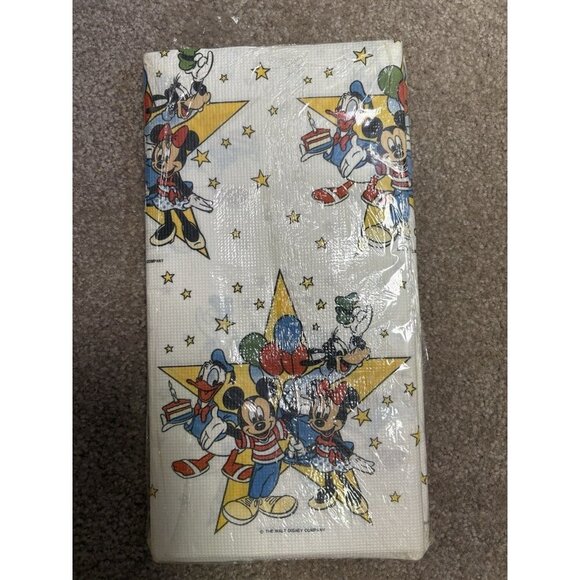 Vintage Disney Mickey Mouse & Pals Paper Table Cover Paper Tablecloth - Picture 8 of 8
